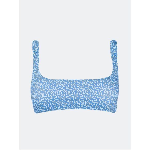 NEW  FISCH Colombier Square Neck Bikini Top, Blue, Large - Picture 1 of 11